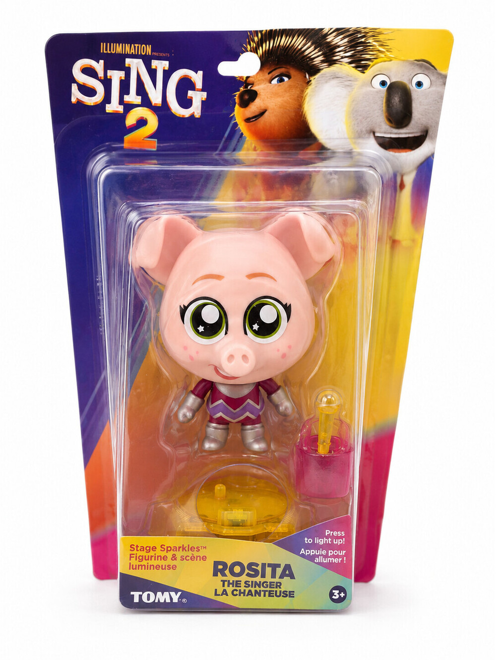 Sing 2 Rosita Stage Sparkles Light Up Figure TOMY Illumination New Sealed
